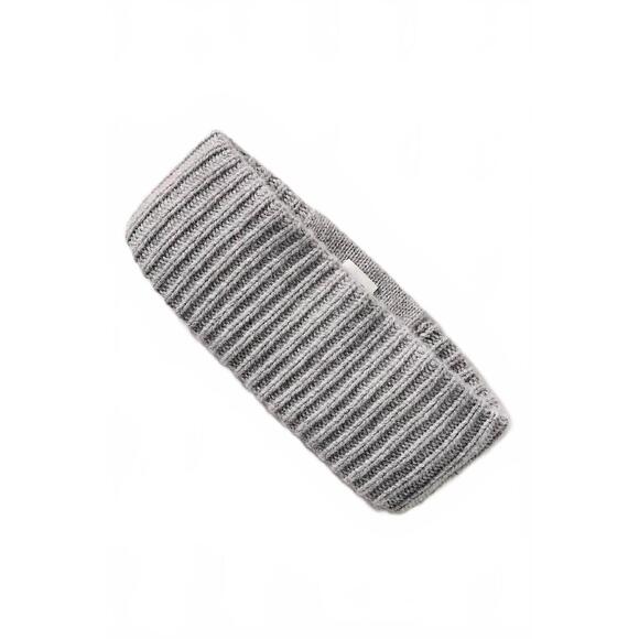 NEW WHITE + WARREN women\'s cashmere ribbed headband in heather grey main image 2